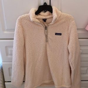 Blush pink furry Patagonia size large.